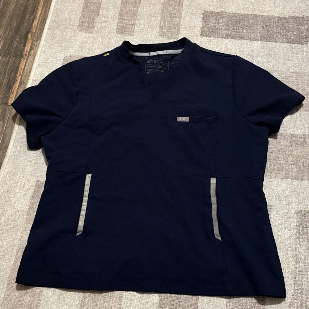 Figs Women’s Navy Slim Odesa Scrub Top LIMITED EDITION